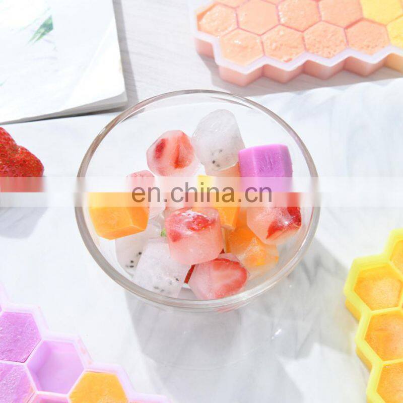 Honeycomb Ice Cube Trays with Removable Lids Silicone Ice Cube Mold