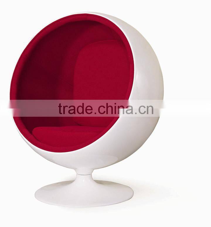 Colorful leisure ball shape fiberglass chair