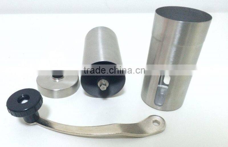 Hot Sale Amazon Ceramic Stainless Steel Manual Coffee Grinder Coffee Mill With Brush and Spoon