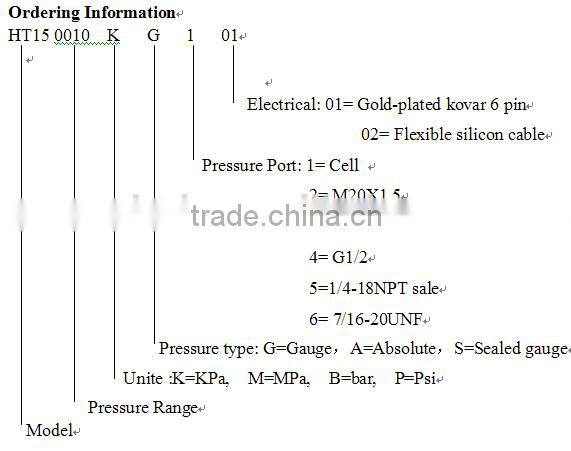 Oil filled pressure sensor
