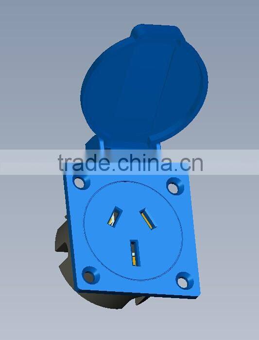 Professional Nylon Australia waterproof socket/New-zealand waterproof socket outlet/Argentina waterproof socket