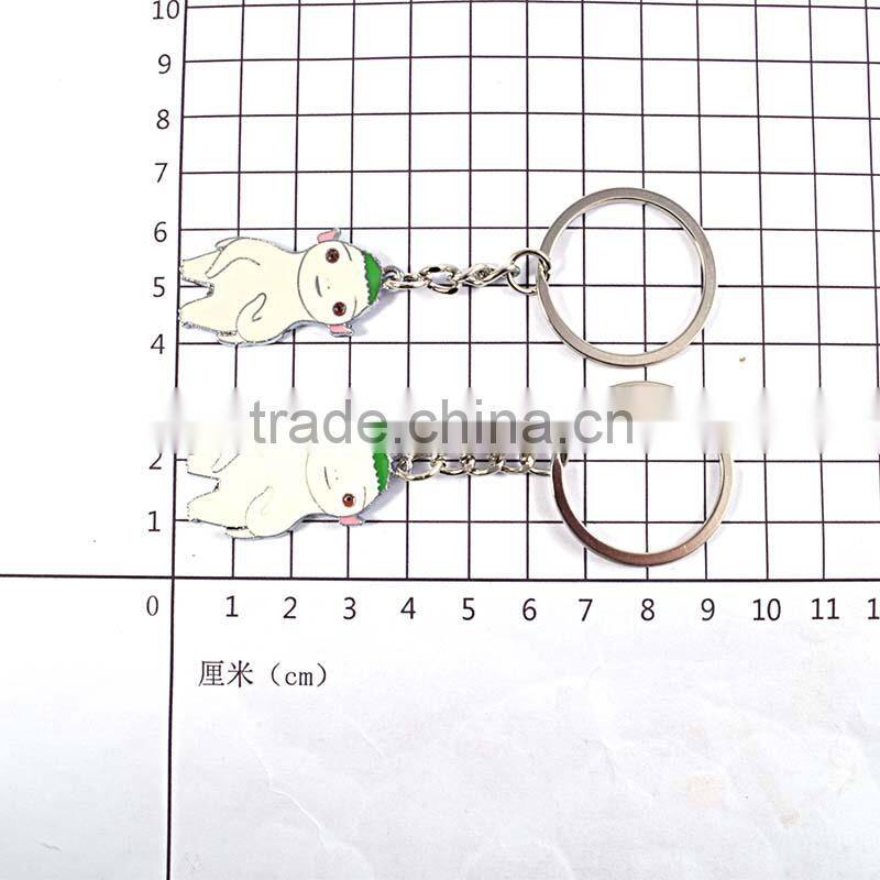 cartoon characters key chain samples steel wire keychain