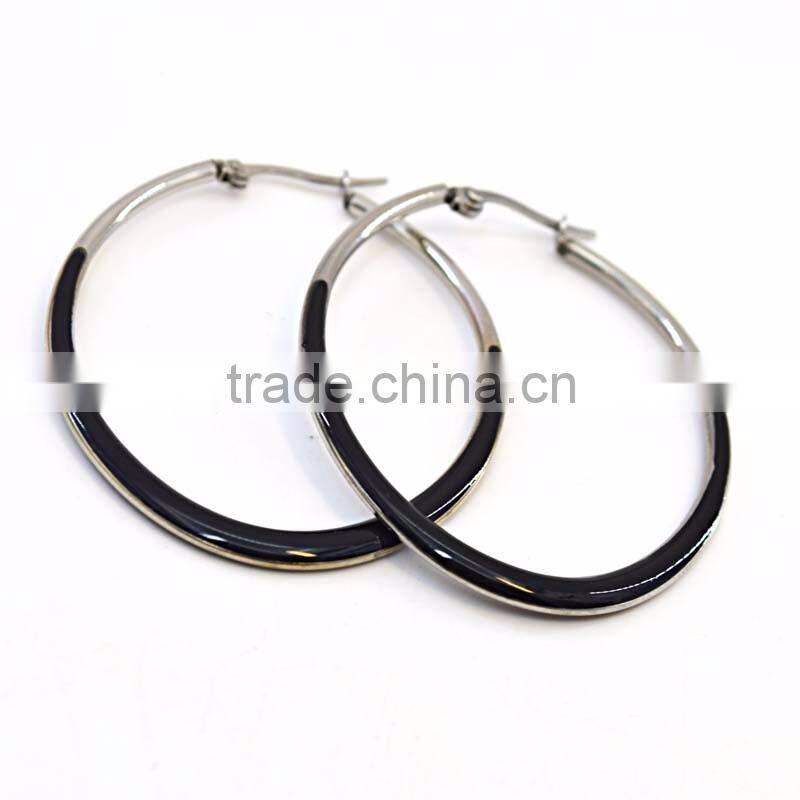 sexy ladies earring designs pictures silver black colored hoop earrings