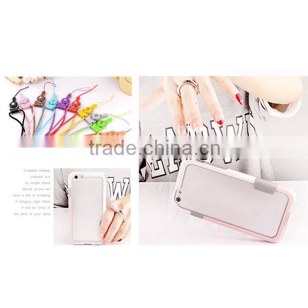 Luxury separable rotate ring mobile phone chest strap hang around neck , mobile phone finger strap , cell phone case neck strap
