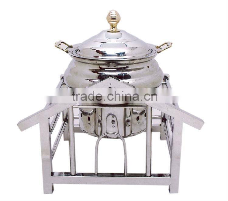 Steel Cheffing Dish, Wedding & Party utensils, food serving dish, hot keeping dish, Catering item, Hotel & Restaurant utensils