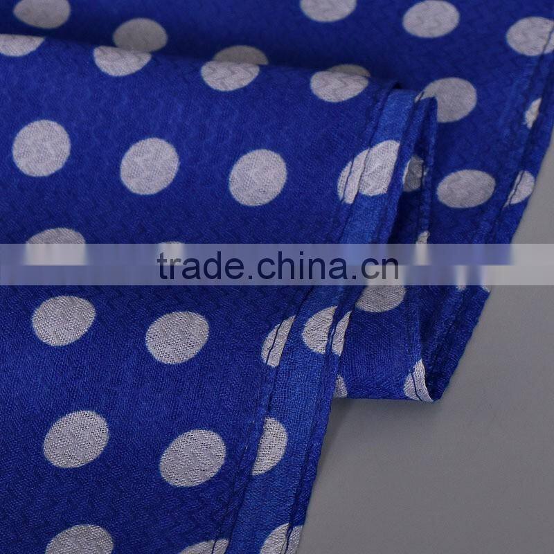 Bulk Selling Fashion Cute Cotton Viscose Wave Polka Dot Scarf Shawl