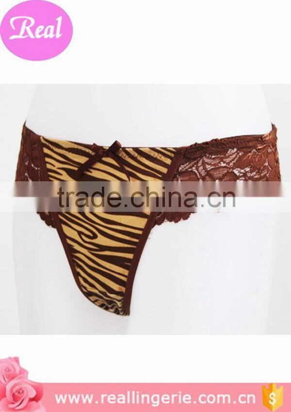 brown sexy lace ladies g-string underwear
