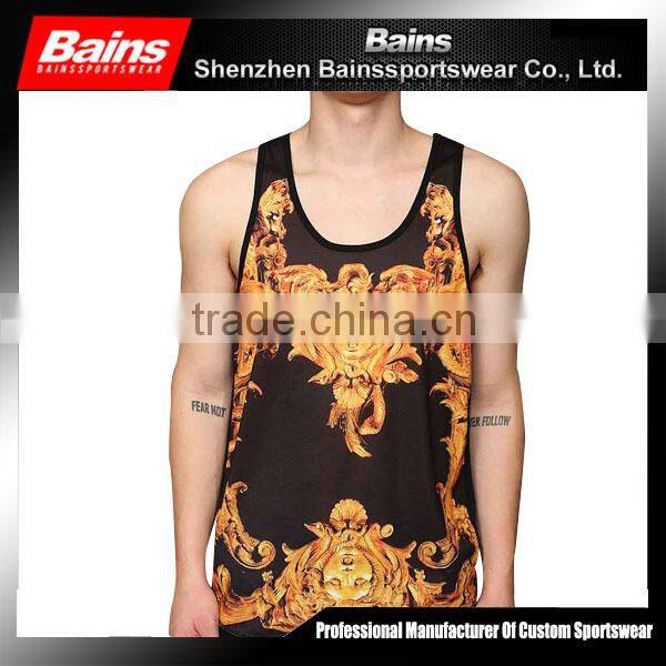 sublimation tank top printing,summer wear sports tank top