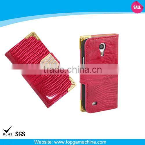 Glittering with Diamante Belt leather case for samsung galaxy S4 mini