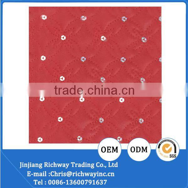 Embroidery shoes special material of pu leather sequin fabric