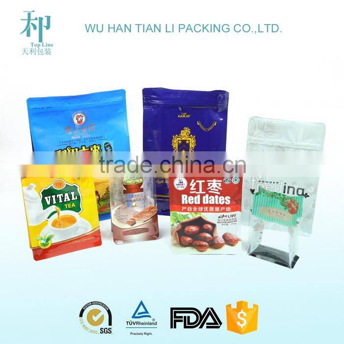 hot sale customized printed biodegradable PET/VMPET/PE foil packaging for snack