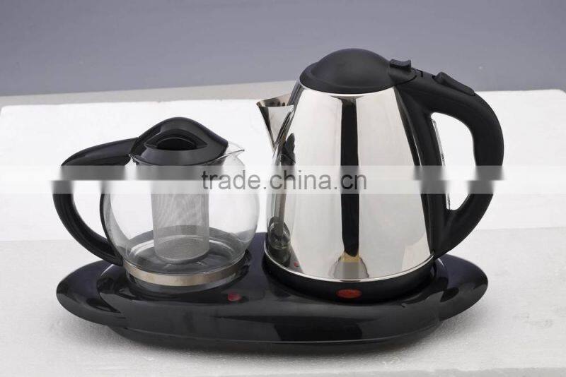 1.8L household/hotel electric kettle sets tea pot and kettle set electric kettle tray sets
