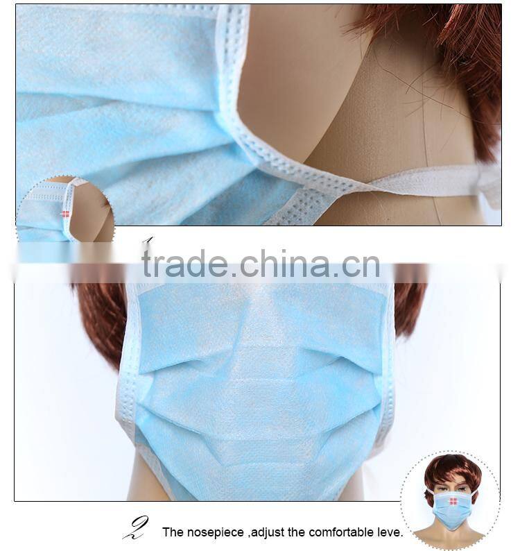 china designer medical dust face mask with tie on