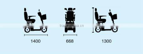 Large Size Electric Scooter with Canopy for Outdoor Use