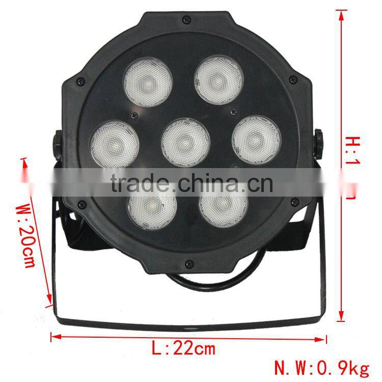 cheap par light 7pcs 10w led flat par can light