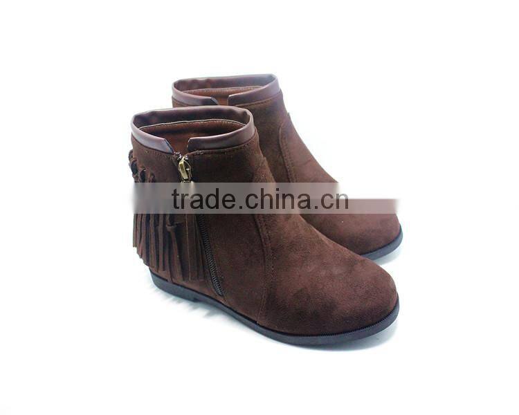 2016 fashion ladies winter unique tassel suede boots