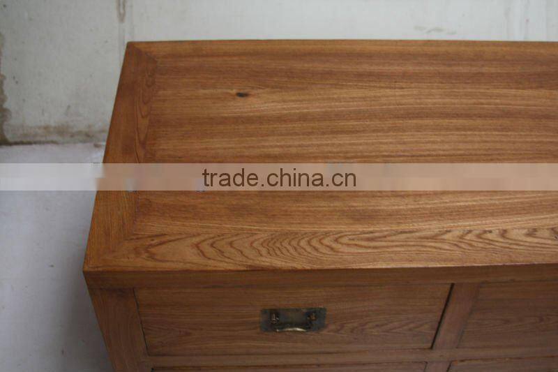 chinese antique living room natural color cabinet