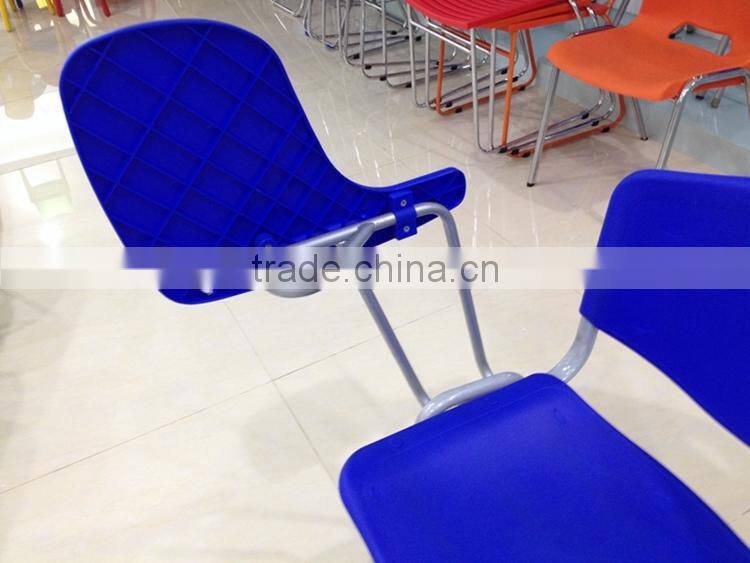 Cushion seat plastic office student chair with writing pads tablet, HYL-7009