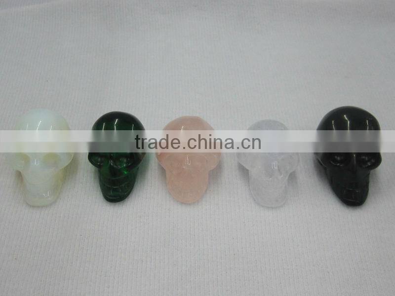 wholesale Dark Color Rose Quartz carved Skull in Art & Collectible