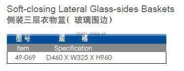 Soft-closing Lateral Glass-sides Baskets