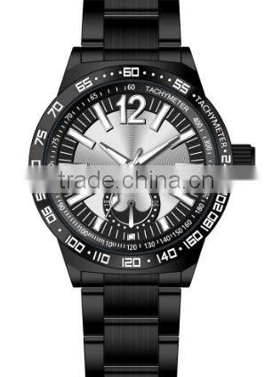 Cool style business men stainless steel watch with quartz movement