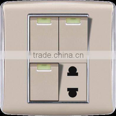 Three Gang With One Socket