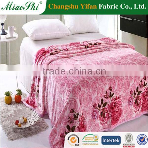 2016 Fashionable design 100% polyester Flannel printing blanket fabric