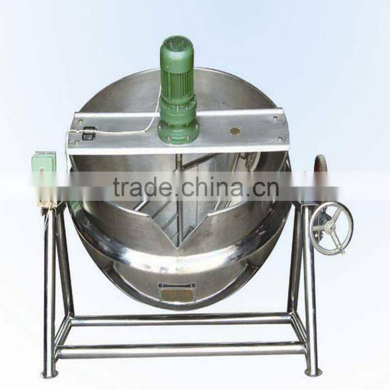 Stainless steel food jacketed mixing kettle with agitator kitchen cabinet accessories