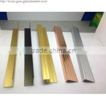 stair nose trim profile, aluminum flooring profile, aluminum tile trim