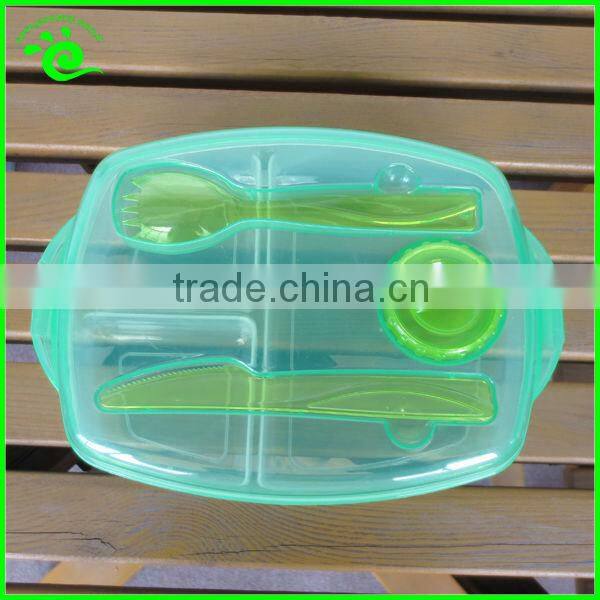 Custom Logo BPA Free Plastic food container 3 compartment microwave