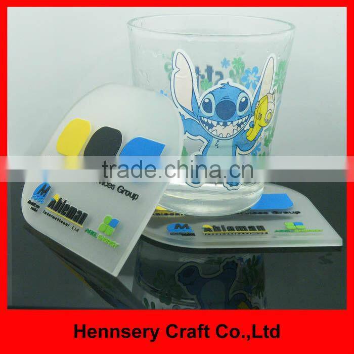 Fashion 3D 2D silicone rubber pvc poker coaster
