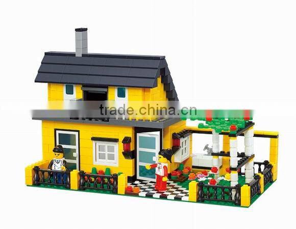 plastic building blocks new Villa Block Toy Set