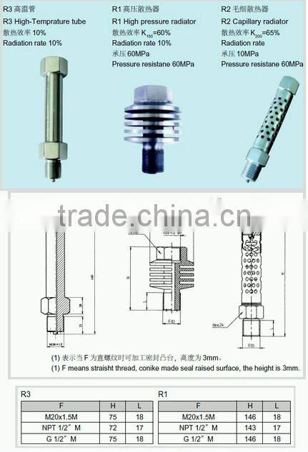 Pressure gauge radiator