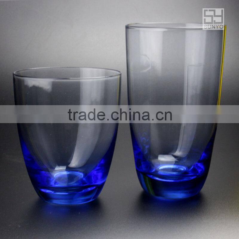 Handmade Colored Drinking Glass Cup Set Glassware