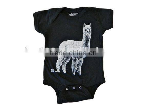 Hot sale100%Cotton baby animal rompers short sleeve onesie