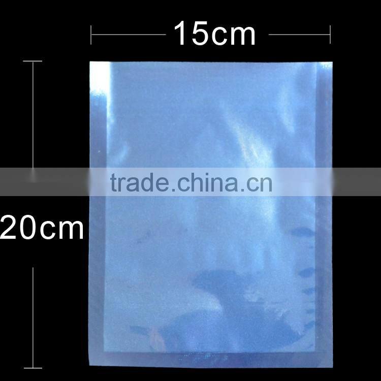 antistatic pet cpp laminated transparent 3 side seal vacuum bag
