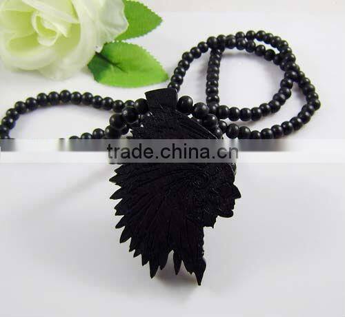 GoodWood NYC Black Stain Chief Wooden Necklace