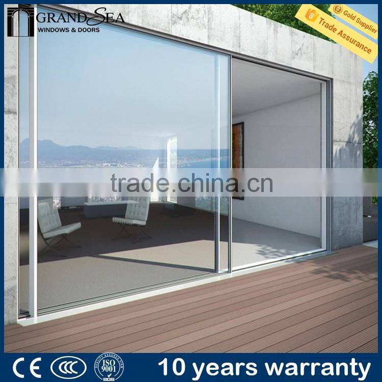 Aluminum sliding glass door for residential room