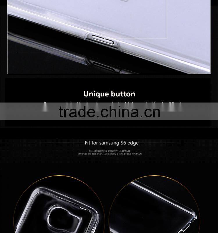 Protect camera leans for Samsung s6 edge pc transparent case cover