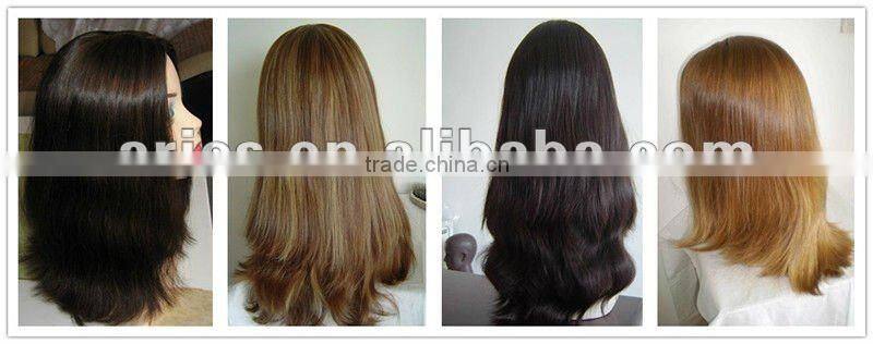 European Virgin Natural Color Curly Human Hair Jewish Wig 16" with Silk Top