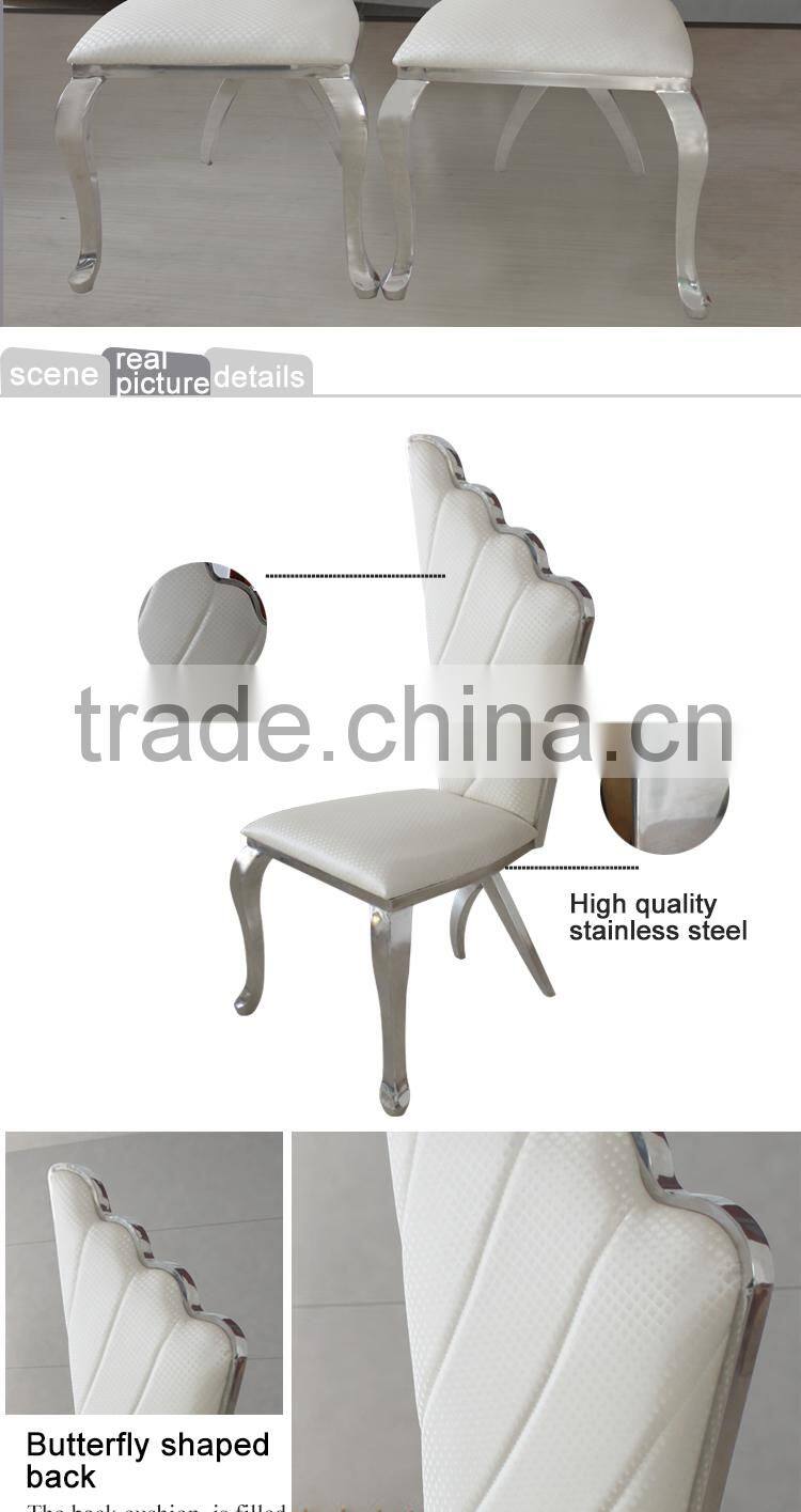 Stainless steel frame high back living room chairs
