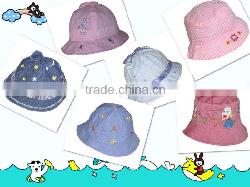 Alibaba China Wholesale High Quality Kids Cartoon Bucket Hats Sunhat Baby Summer Hats