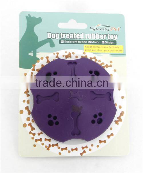 Dog treated rubber toy pet soft rubber dog toy