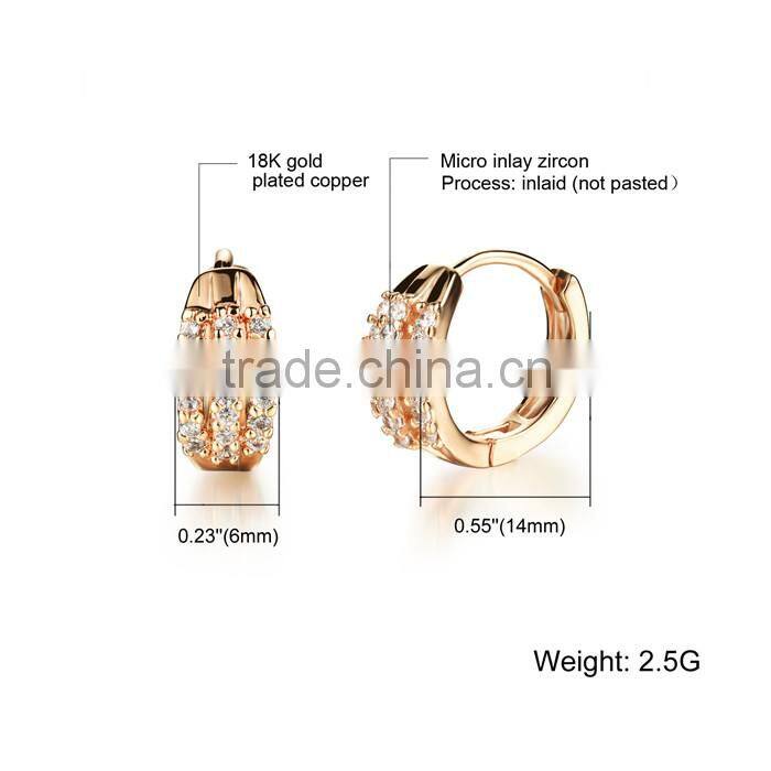 2016 fancy ladies latest design gold earings diamond earring