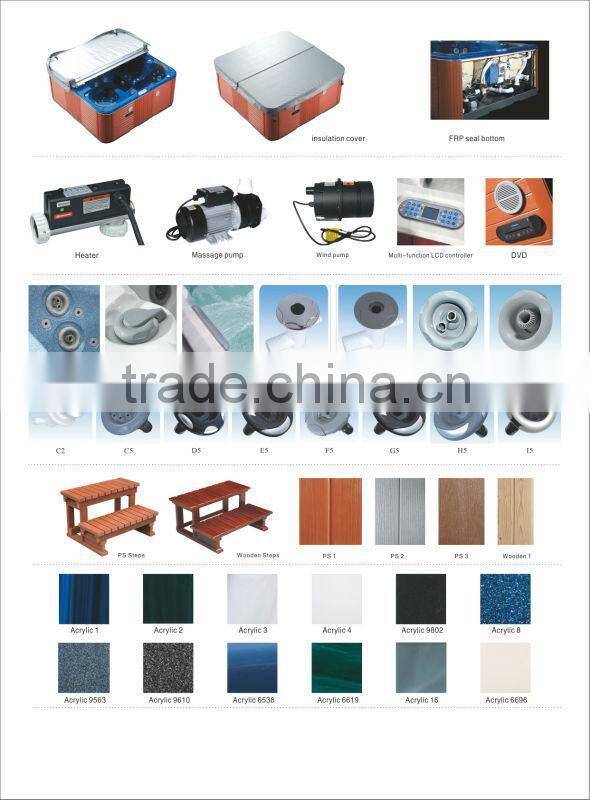 2013 Hot-sale White/Black Bathtub Function Back Jets Bath Tubs