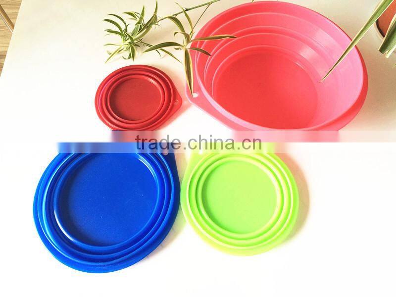 Pet folding bowl Necessary silica scaling out bowls Pet cat portable bowl