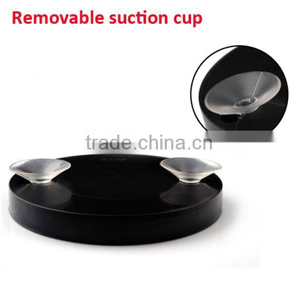 plastic round shape wall mount fogless shaving mirror