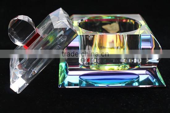 Nice Color Crystal Sugar Bowl with Lit Home Decoration for gift