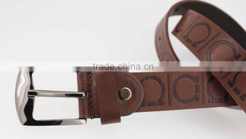 1 INCH Men's fashion Black PU leather belt casual waist belt for jeans