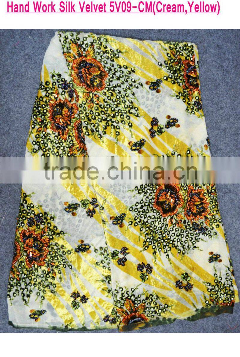 Super soft 100% silk velvet fabric silk velvet fabric price silk rayon velvet burnout fabric